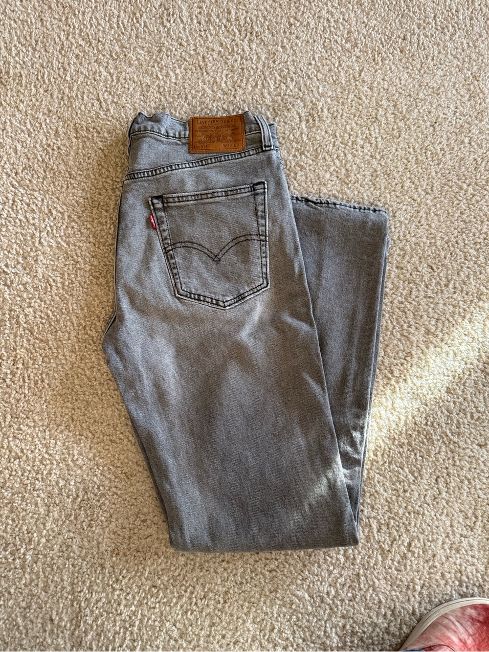 Levi's Men's 514 Gray Denim Jeans